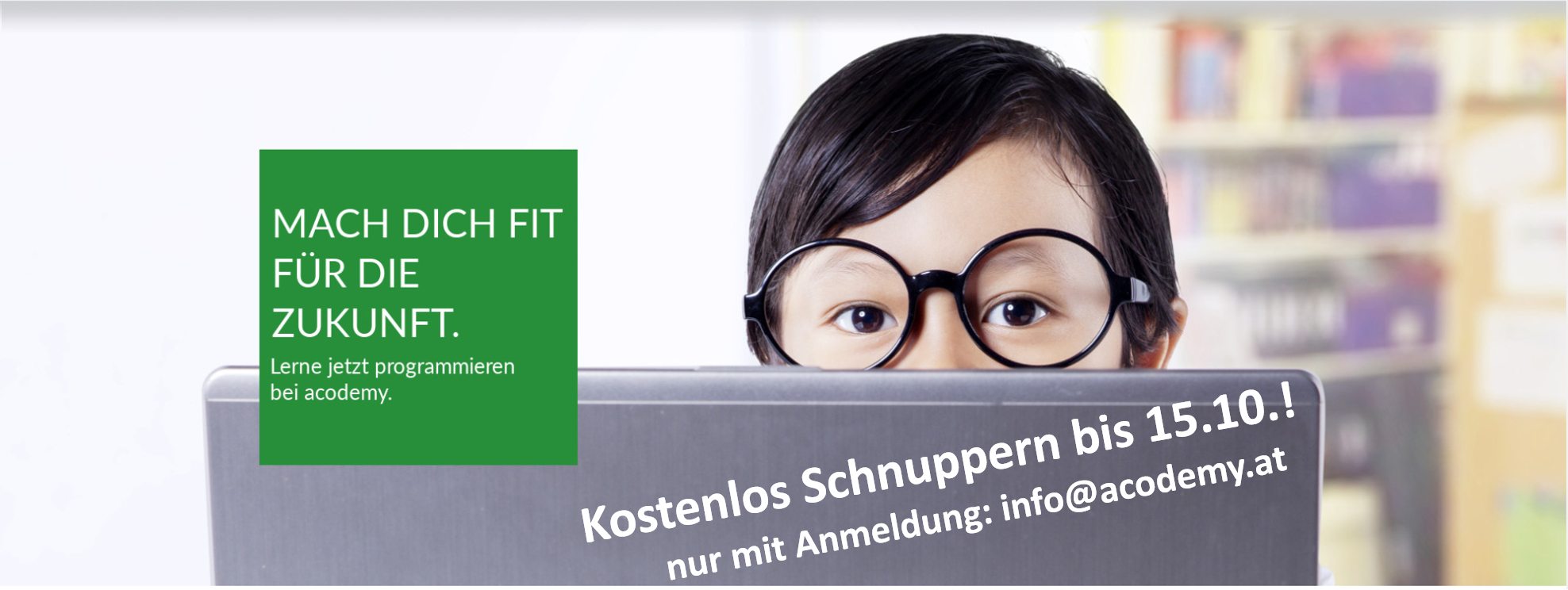 Mach dich fit für die Zukunft. Lerne jetzt programmieren bei acodemy.